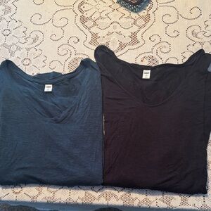 Old Navy Long Sleeve Tees - Black and Teal